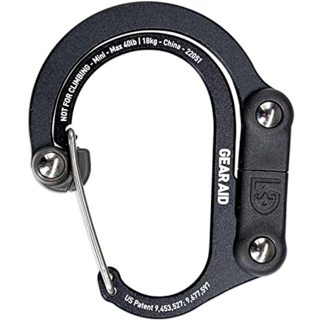 Gear Aid HEROCLIP Mini – 3-in-1 Carabiner Clip and Hook, Aluminum