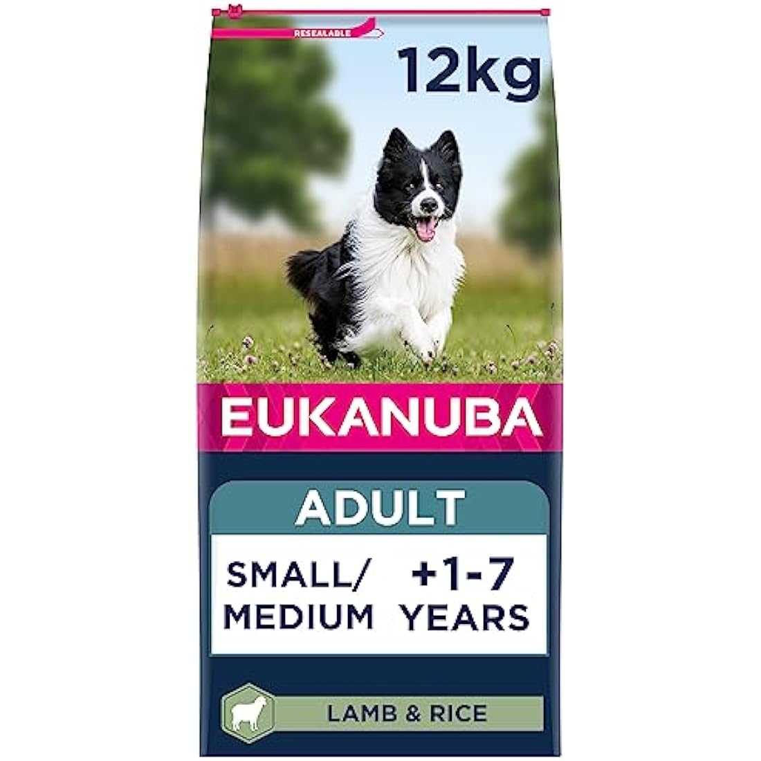 Eukanuba Adult Small & Medium Breed Lamb & Rice Dry Dog Food - 12kg