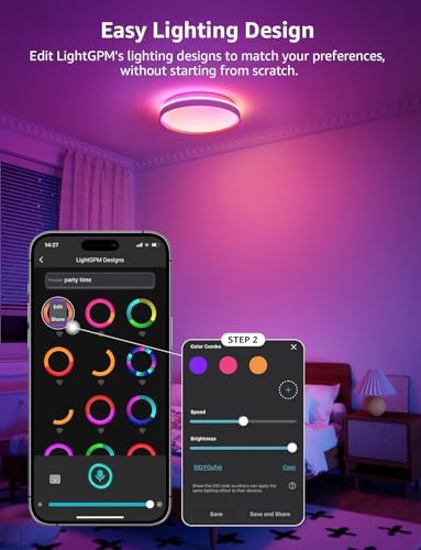 Lepro T1 AI Smart Ceiling Light – 24W Music Sync LED with Voice Control
