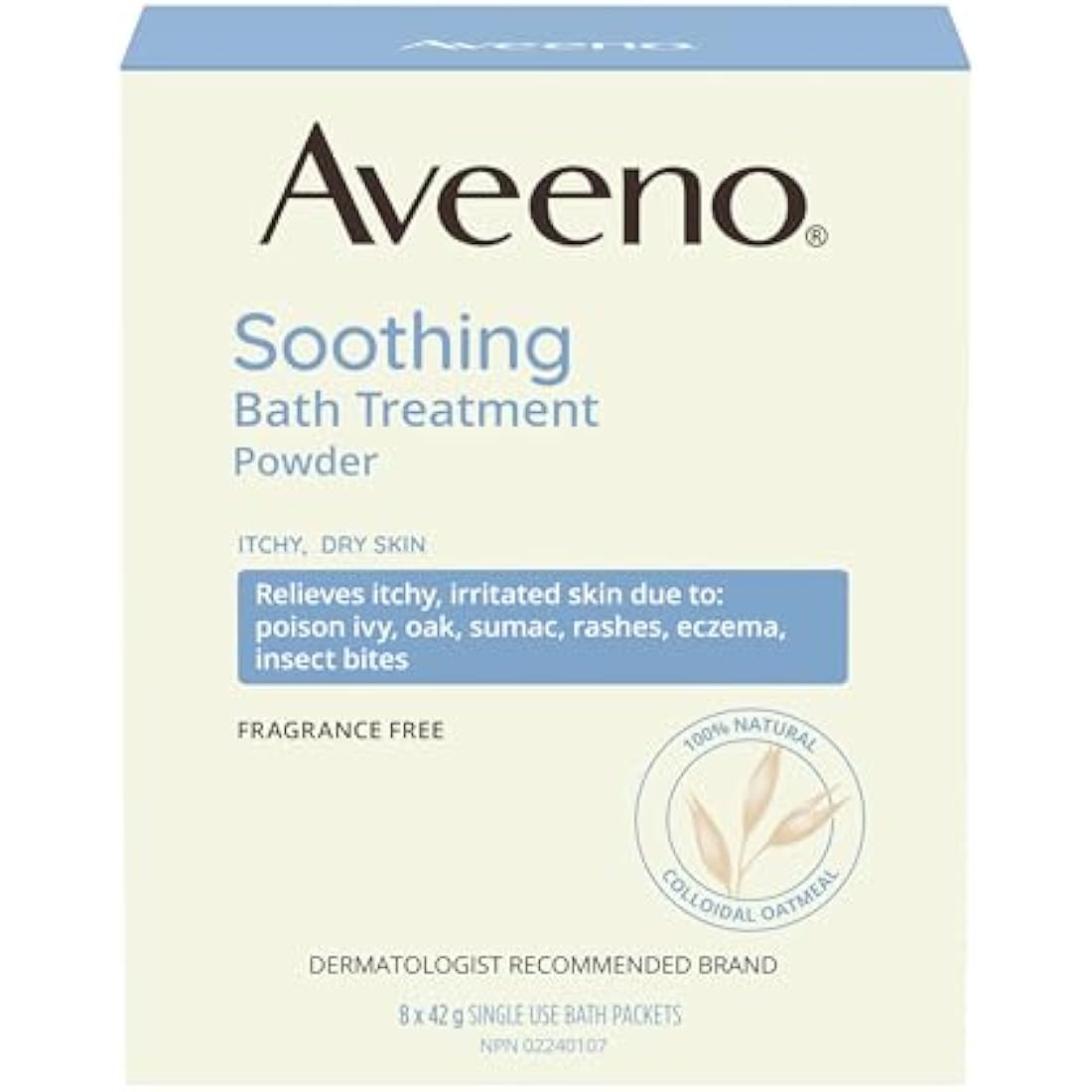 Aveeno Soothing Colloidal Oatmeal Bath Treatment for Itchy Skin - 8 Pack