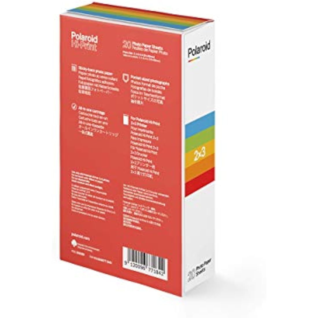 Polaroid Hi-Print 2x3 Paper Cartridge Triple Pack – 60 Sticky Sheets