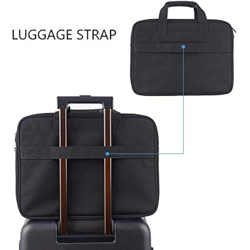 KROSER 17.3" Expandable Laptop Bag | Water-Repellent RFID Briefcase