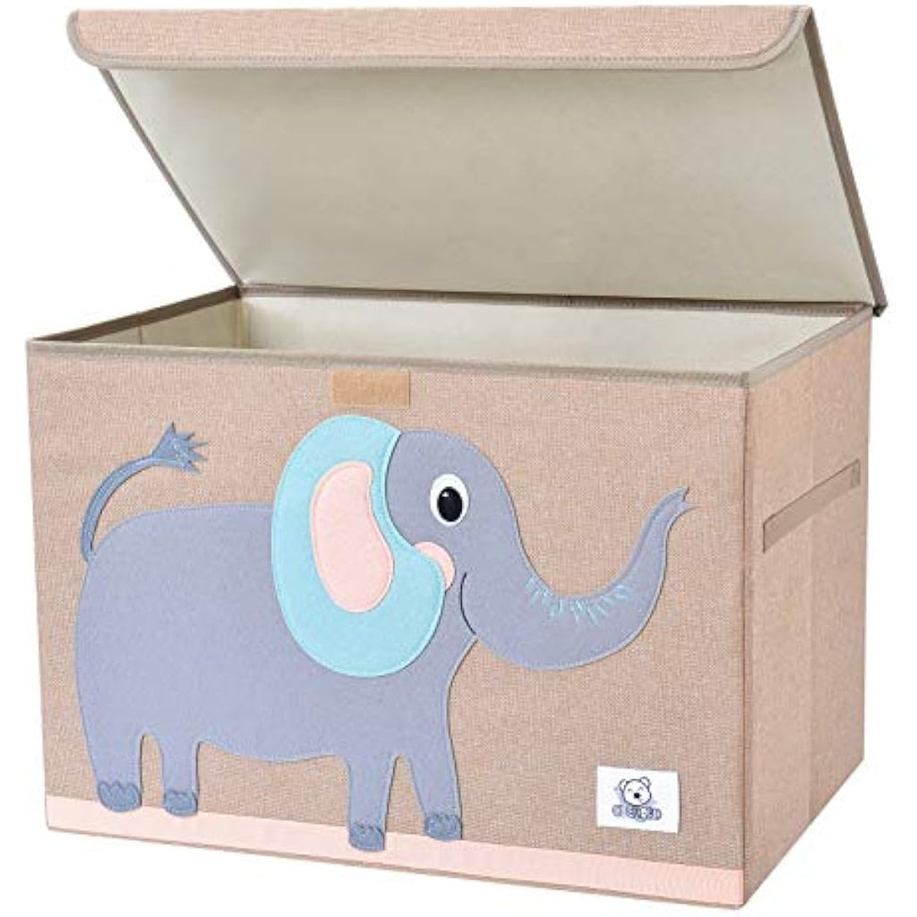 CLCROBD Elephant Toy Chest – Large Collapsible Fabric Storage Bin with Lid