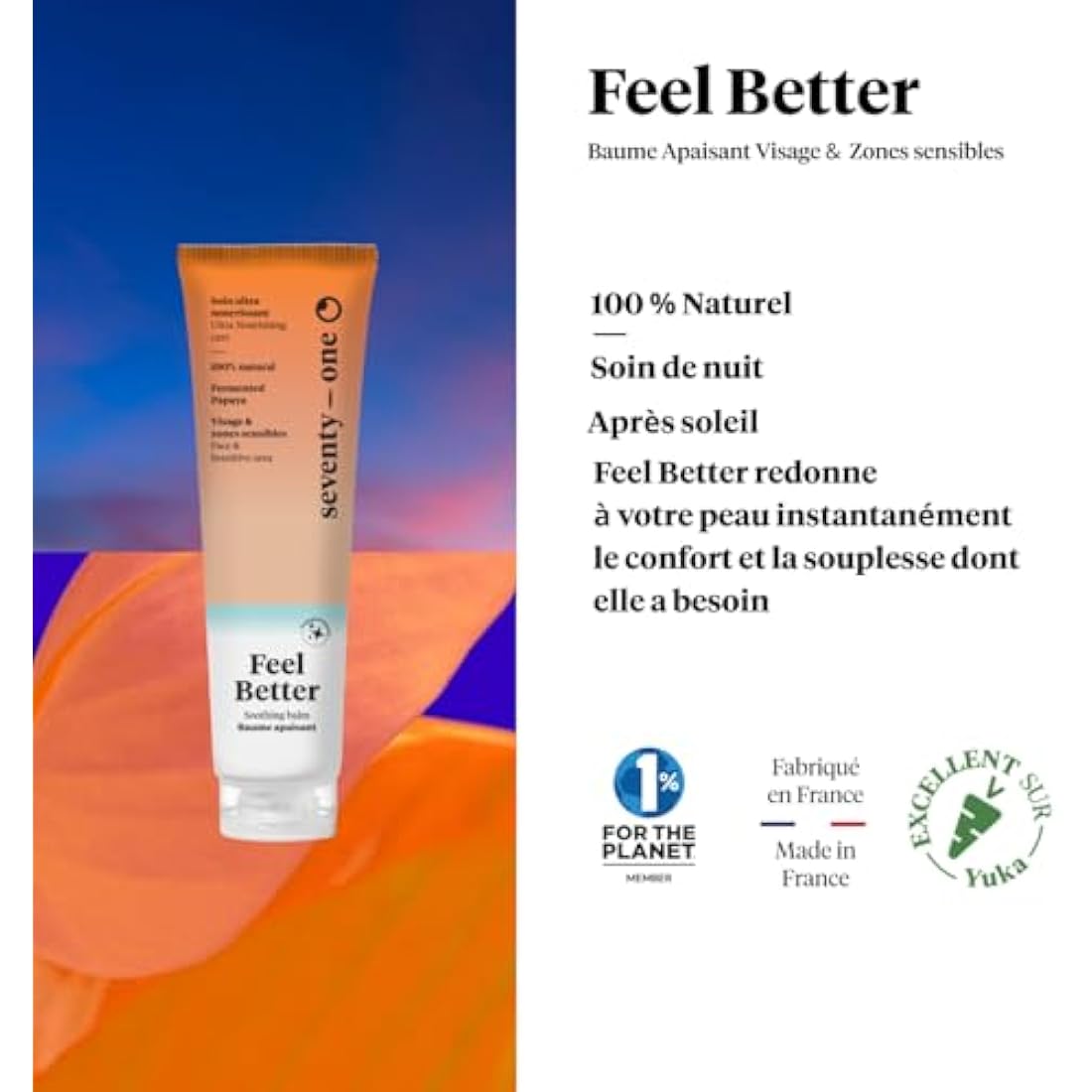 SeventyOne Percent Feel Better Soothing Balm - Natural Face Care - 40ml