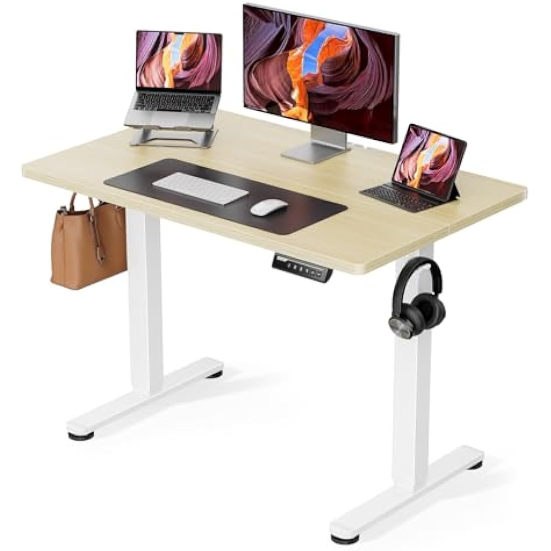 ErGear Electric Standing Desk – 100x60cm Height Adjustable Sit Stand