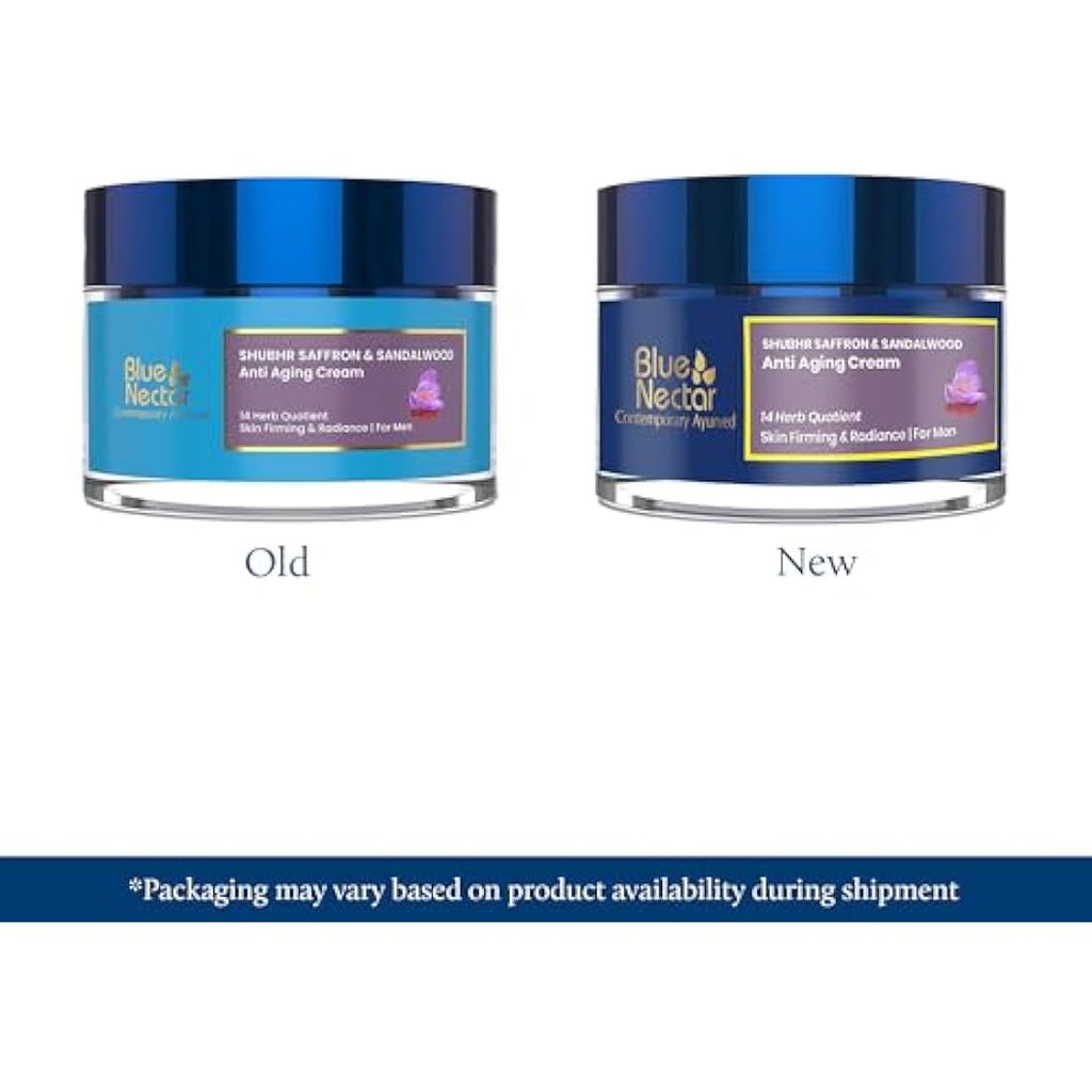 Blue Nectar Men's Face Cream | Brightening & Anti-Aging Herbal Moisturizer