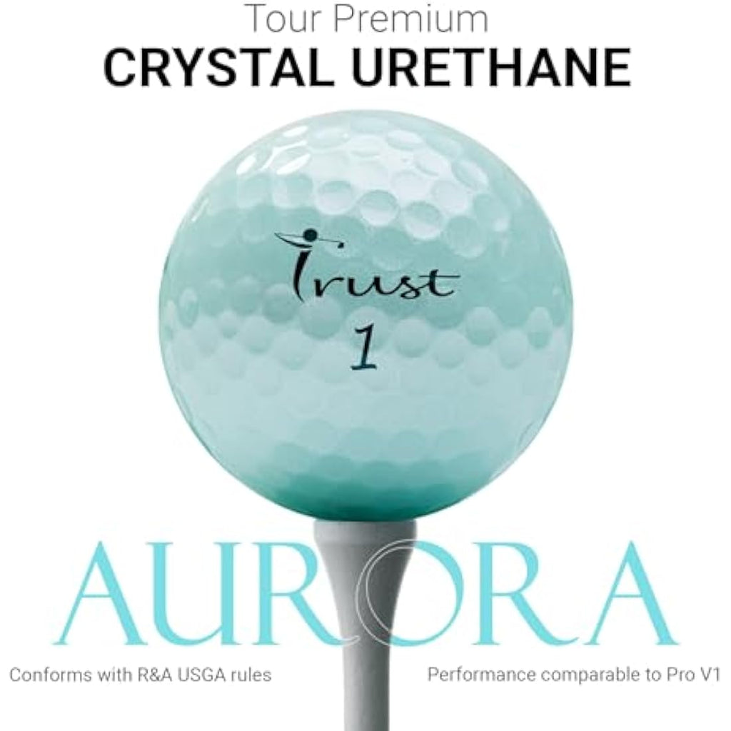 Trust Golf Aurora Rosa Urethane Golf Balls – 3-Piece Tour Performance