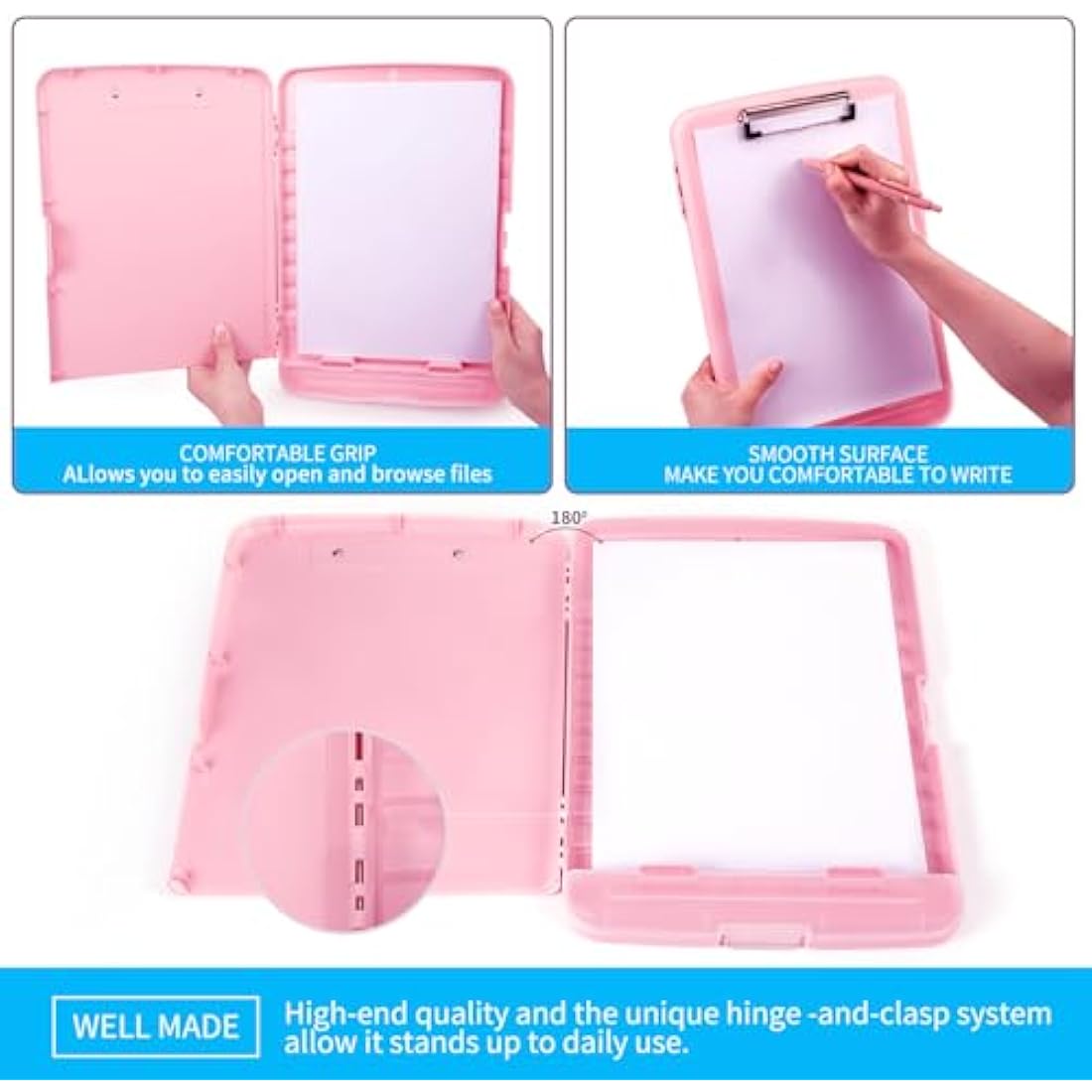 DMFLY Storage Clipboard – Heavy Duty A4 Case with Pen Holder & Compartment
