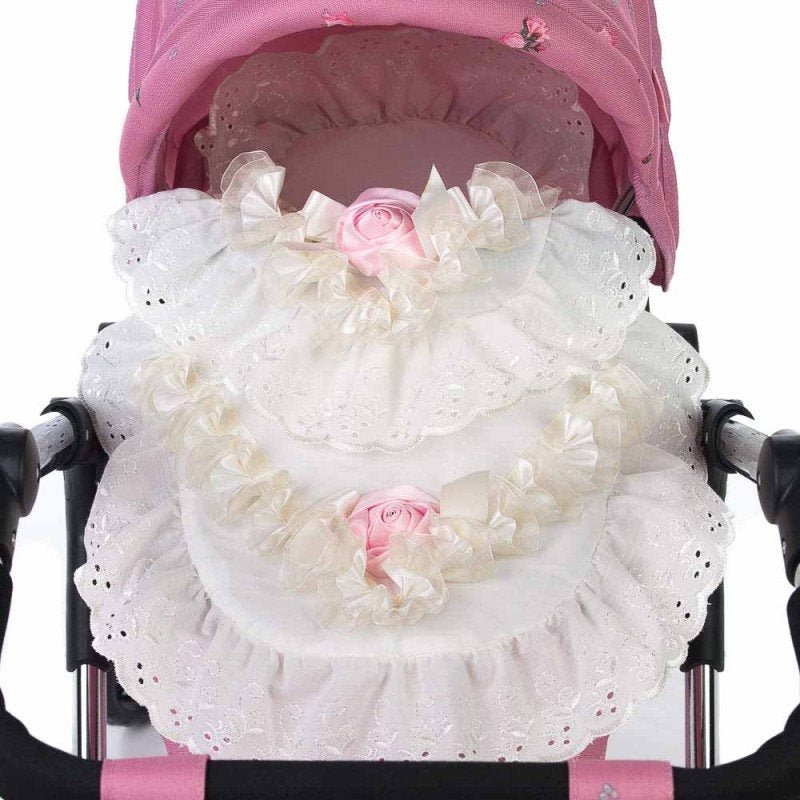 Roma Stephanie Dolls Pram Bundle with Pram / Pushchair, Doll, Highchair, Bag, Parasol & Pram set