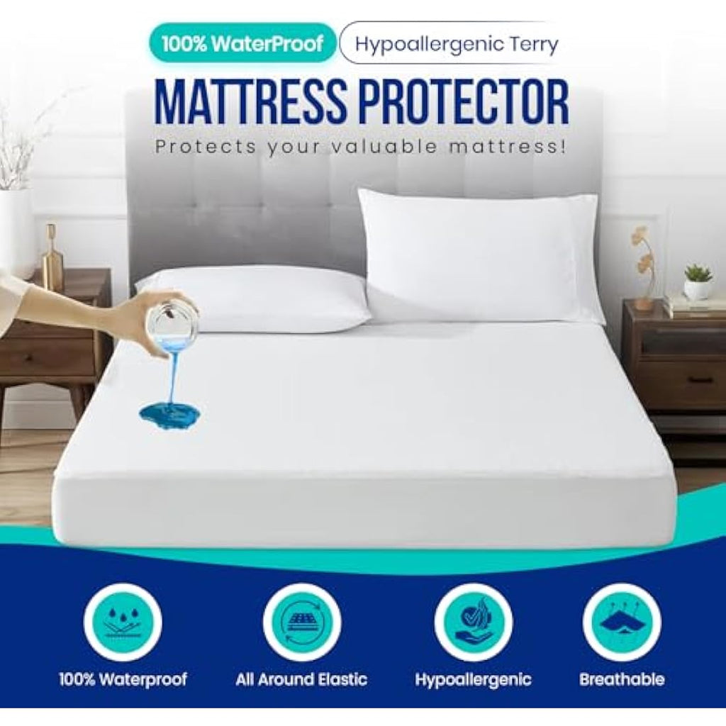 Waterproof Mattress Protector – Terry Towel Single 30cm Deep