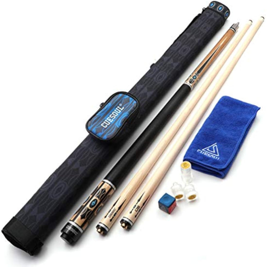 CUESOUL 58" 19oz Canadian Maple Pool Cue Stick | Quick-Release Joint