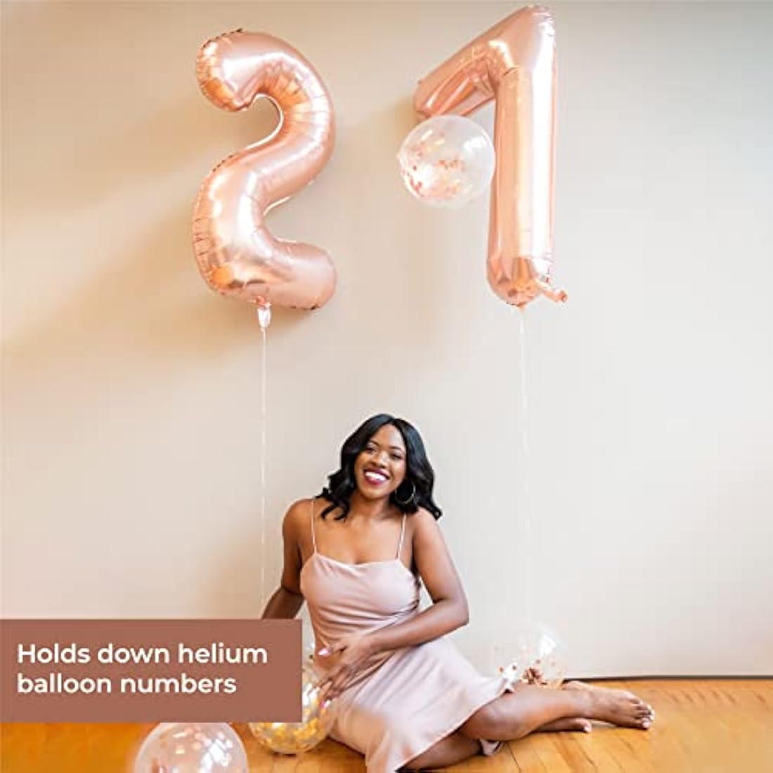 Jolof Store Rose Gold Balloon Weights - 24 Pack Heavy Foil Centerpieces