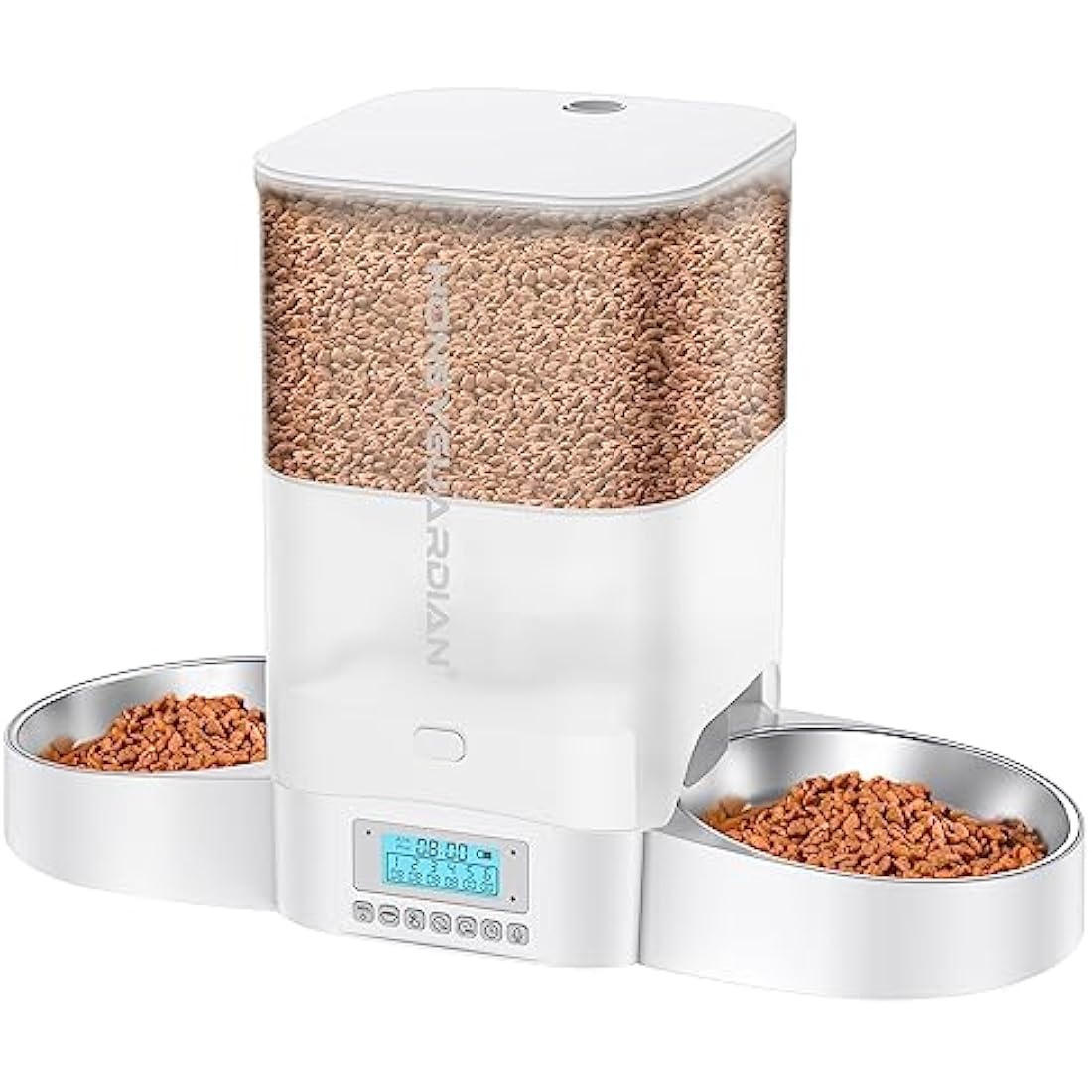 HoneyGuaridan Automatic Cat Feeder for 2 Cats | 3.5L Dual Food Dispenser