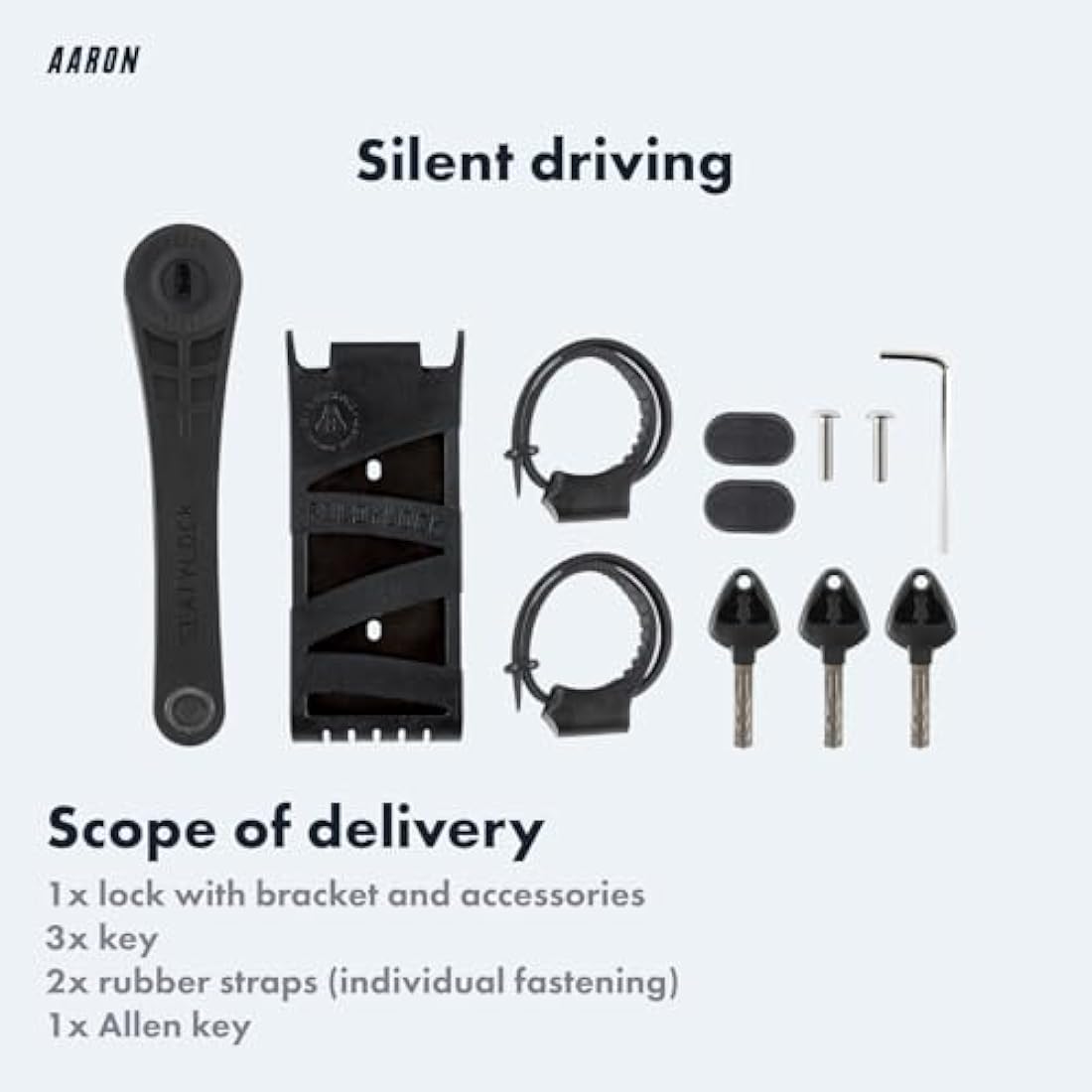 AARON Folding Bicycle Lock Level 18 – High Security 90cm Bike Lock