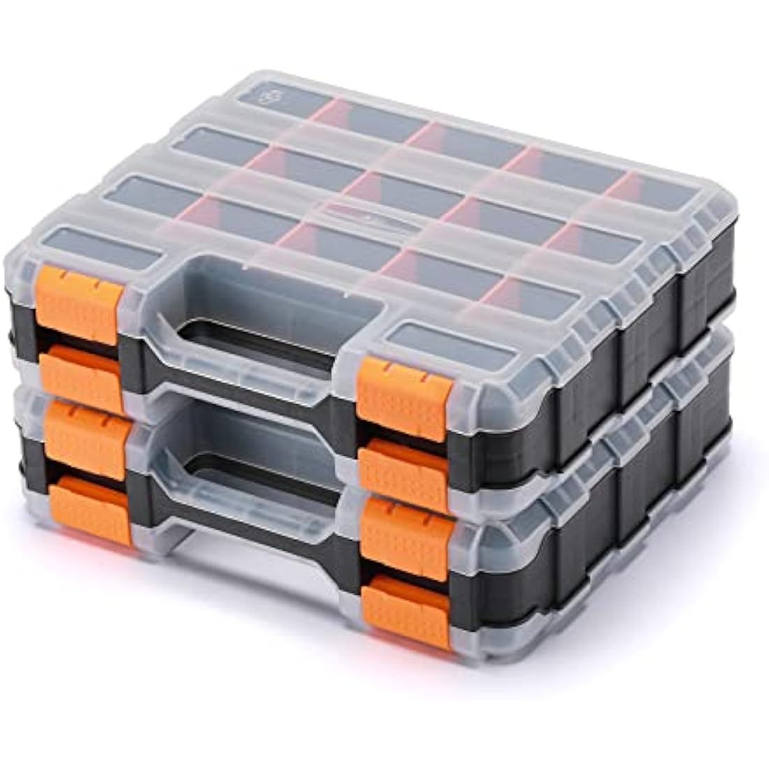 CASOMAN Double Side Tool Organizer – 48 Removable Dividers, 2-Pack