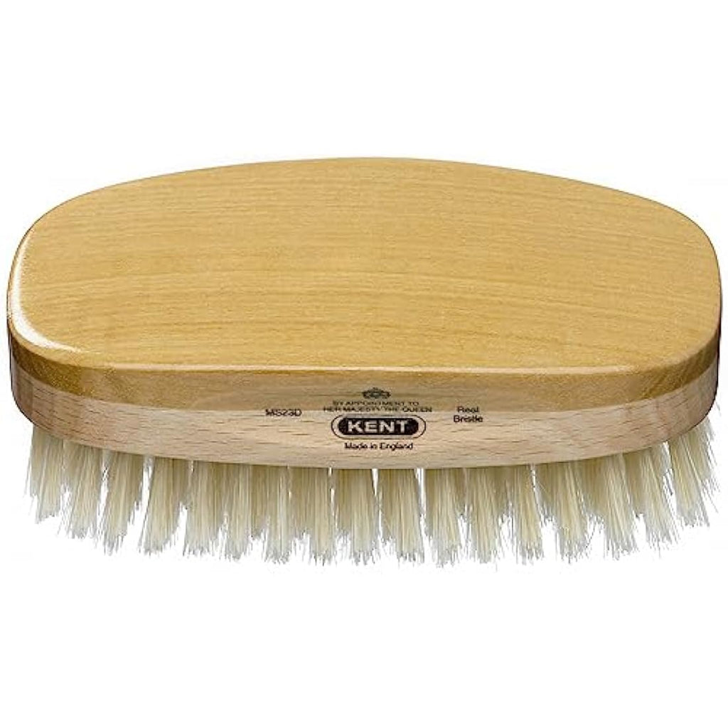 Kent MS23D Soft White Natural Bristle Satinwood Brush for Fine Hair