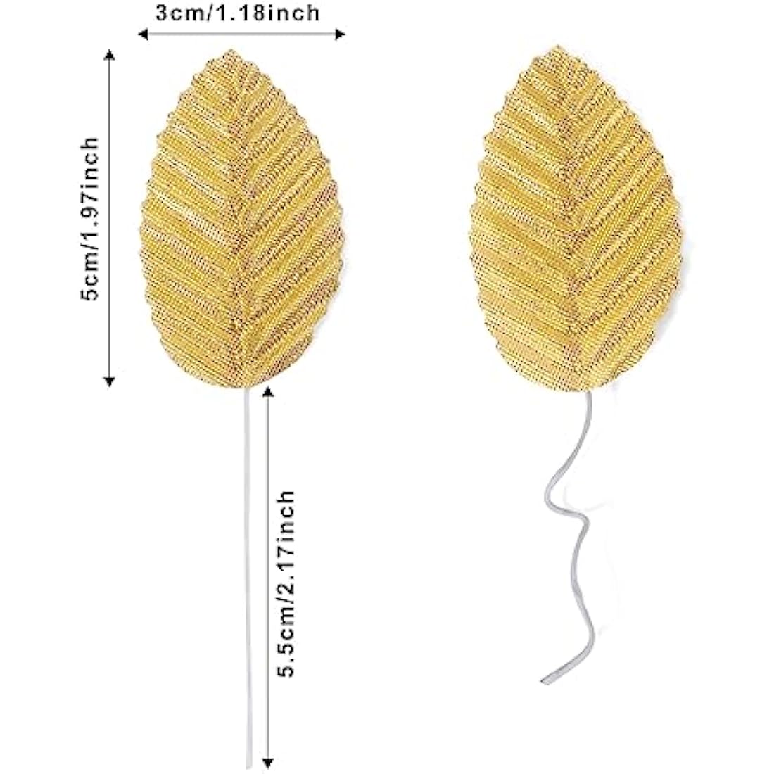 Jolof Store 200Pcs Gold Artificial Silk Rose Leaves for DIY Crafts