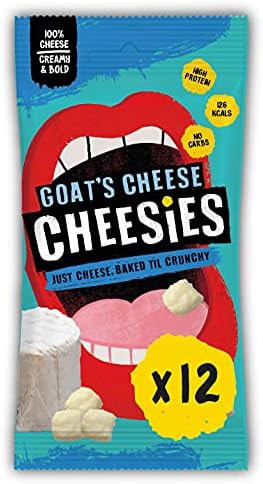 Cheesies Goat's Cheese Crunchy Keto Snack - High Protein (12 x 20g)
