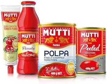 Mutti Finely Chopped Tomatoes - 400g Canned Italian Tomatoes (Pack of 12)