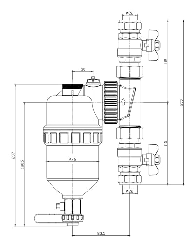 Magnetic Boiler Filter | 22mm Inline Sludge Remover