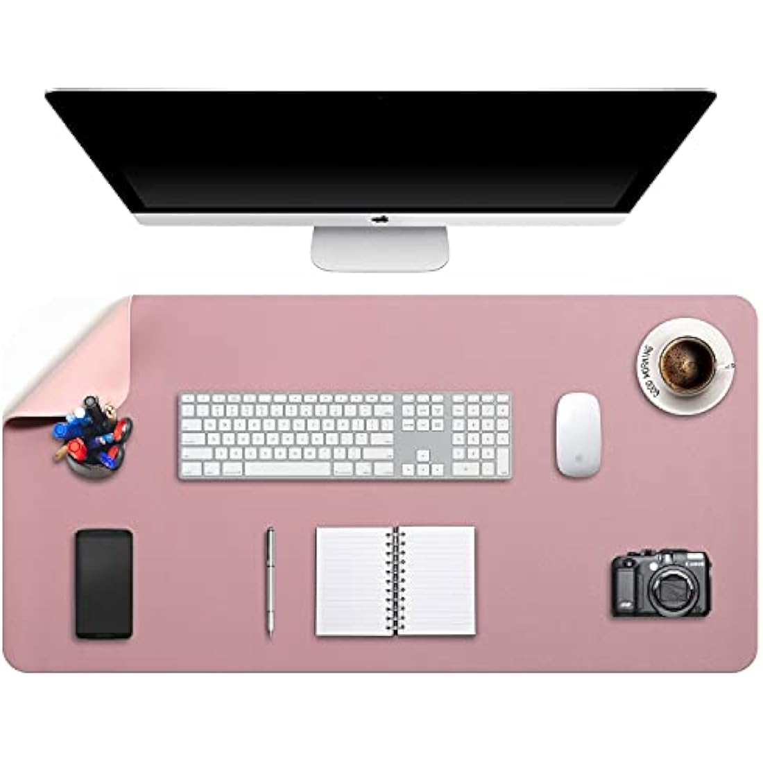 DOBAOJIA Dual-Side PU Leather Desk Pad | Waterproof XXL Mouse Mat