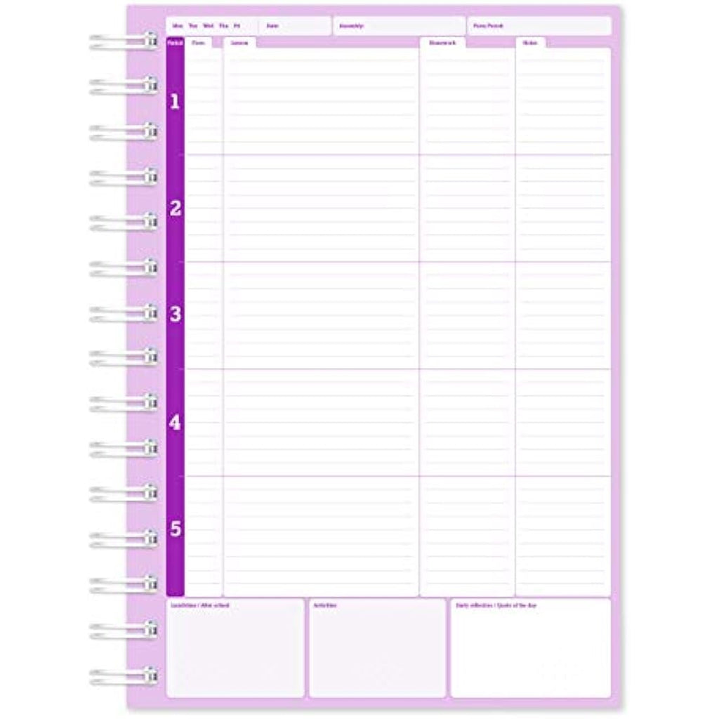 Silvine A5 Teacher's Academic Planner | 5 Period Hardback Record Book