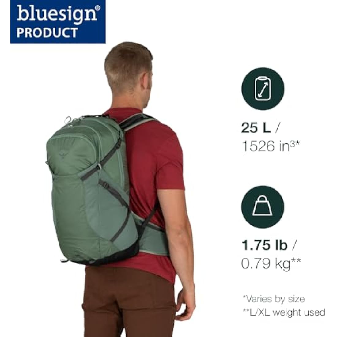Osprey Sportlite 25L Unisex Hiking Backpack – Dark Charcoal Grey