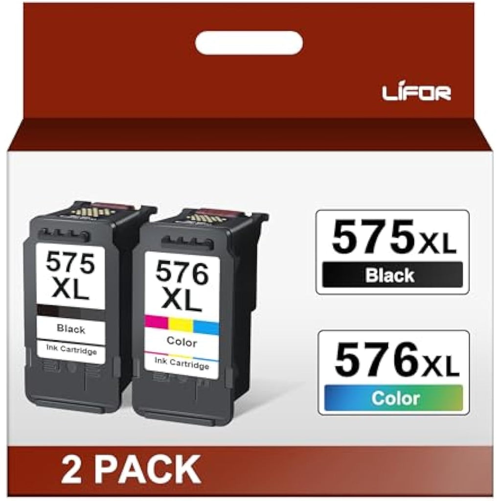 LIFOR PG-575XL CL-576XL Ink Cartridges for Canon Pixma TS3550i TR4750i