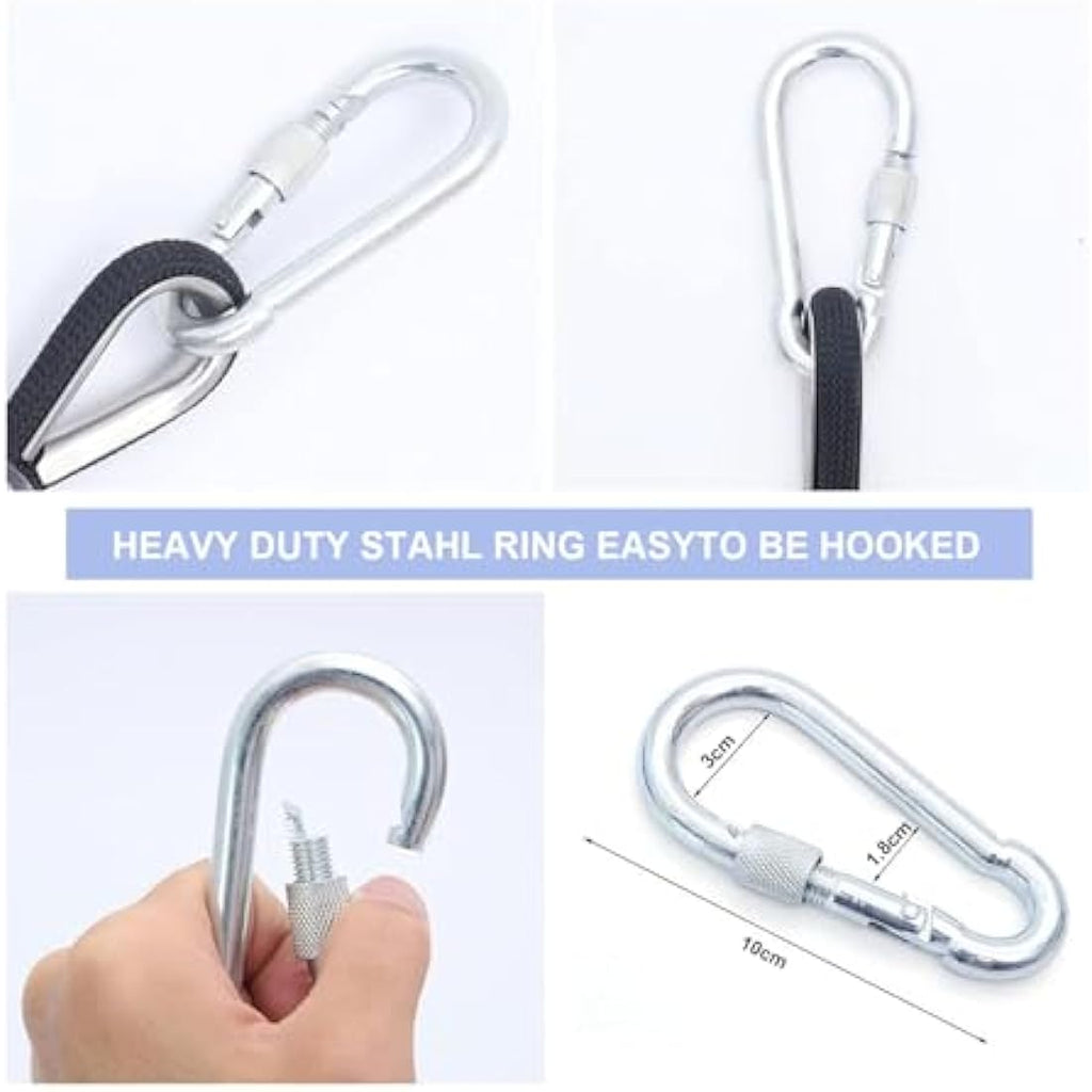 8mm Static Nylon Safety Rope with Carabiners – 50m
