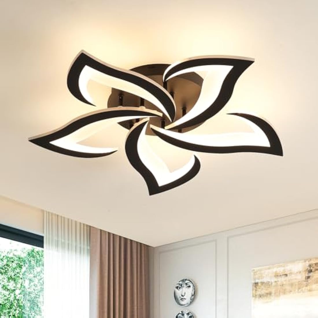Riserva Modern Petal LED Ceiling Light – 60W 3000K Acrylic Chandelier