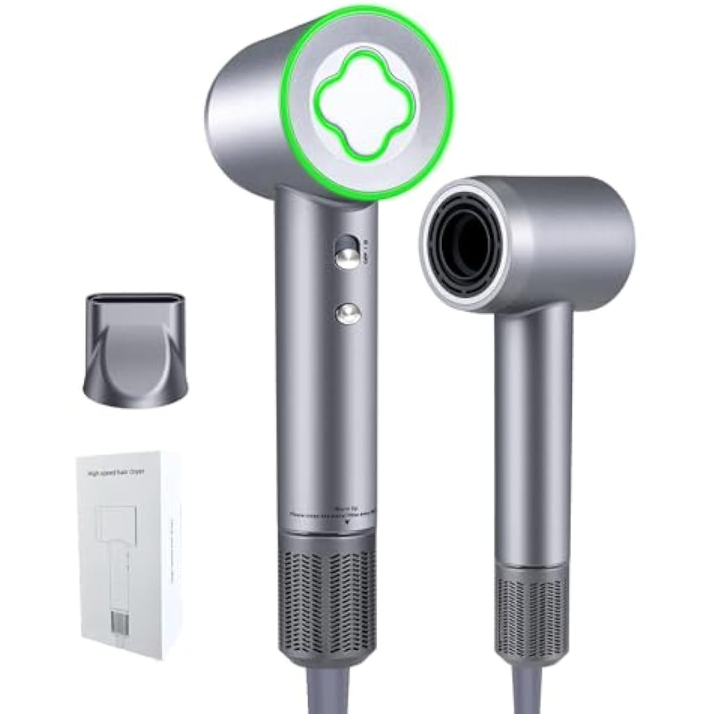 Jolof Store Ionic Hair Dryer – 1600W High Speed Brushless Motor, Silver