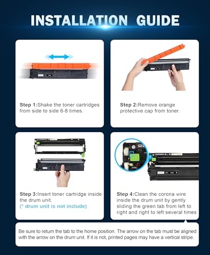 HALLOLUX TN248XL High-Yield Toner Cartridges for Brother Printers | 4 Pack