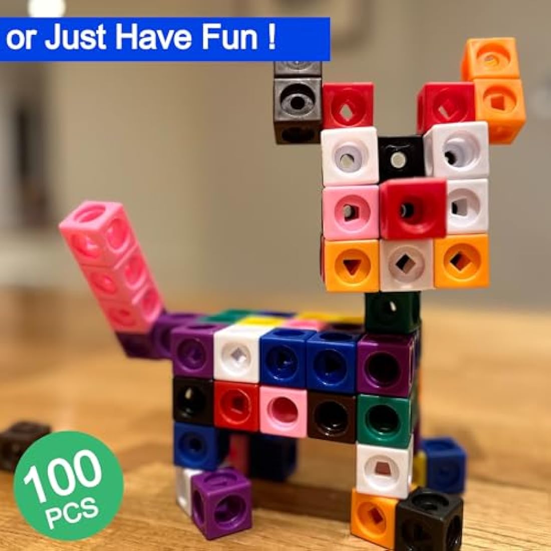 Jolof Store Maths Cubes – 100-Piece STEM Linking Cubes for Learning