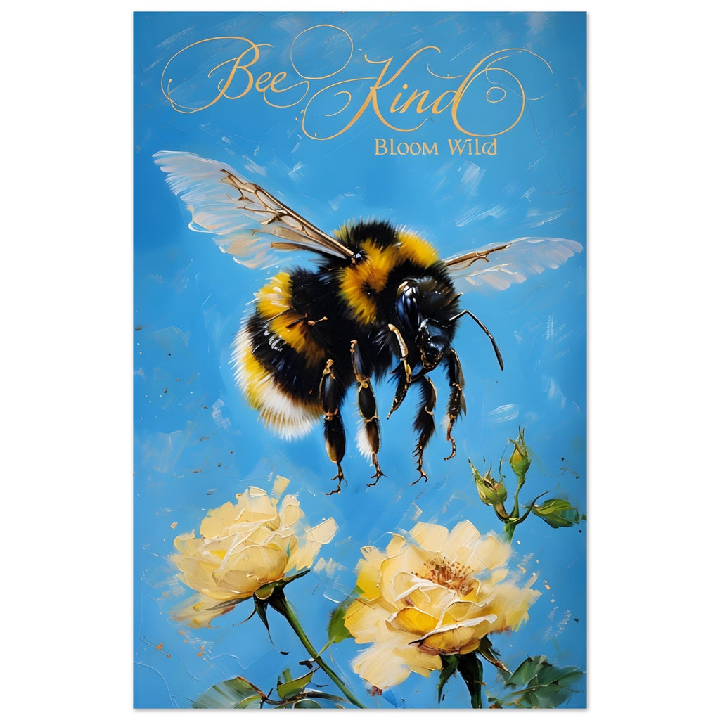 Bumblebee Flight Art Print – Vibrant Nature-Inspired Poster