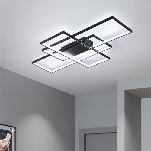 JIINOO 70W Modern Square LED Ceiling Light – Dimmable Flush Mount Fixture