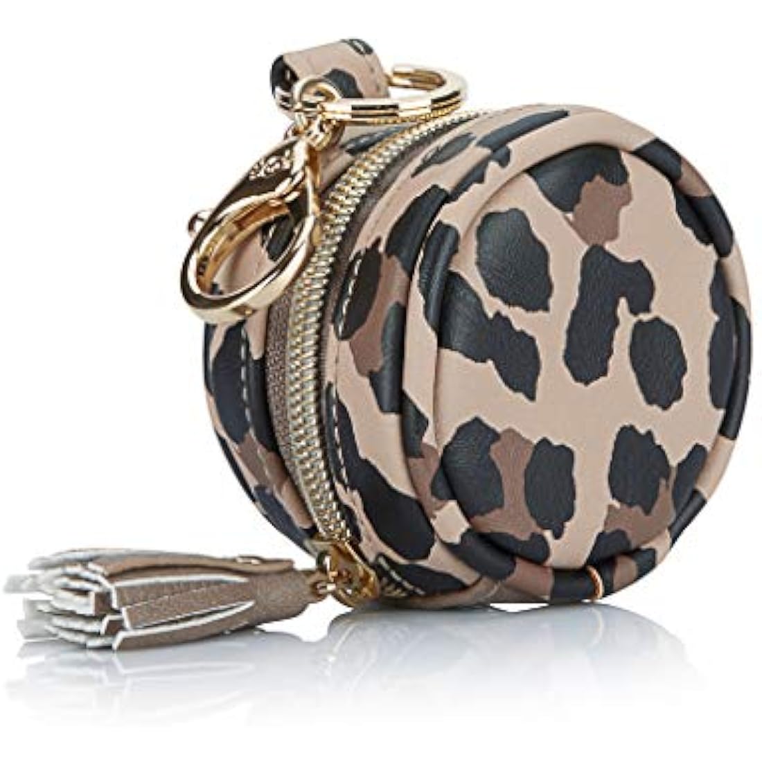 Itzy Ritzy Pacifier Case Charm Pod – Leopard Print Diaper Bag Clip