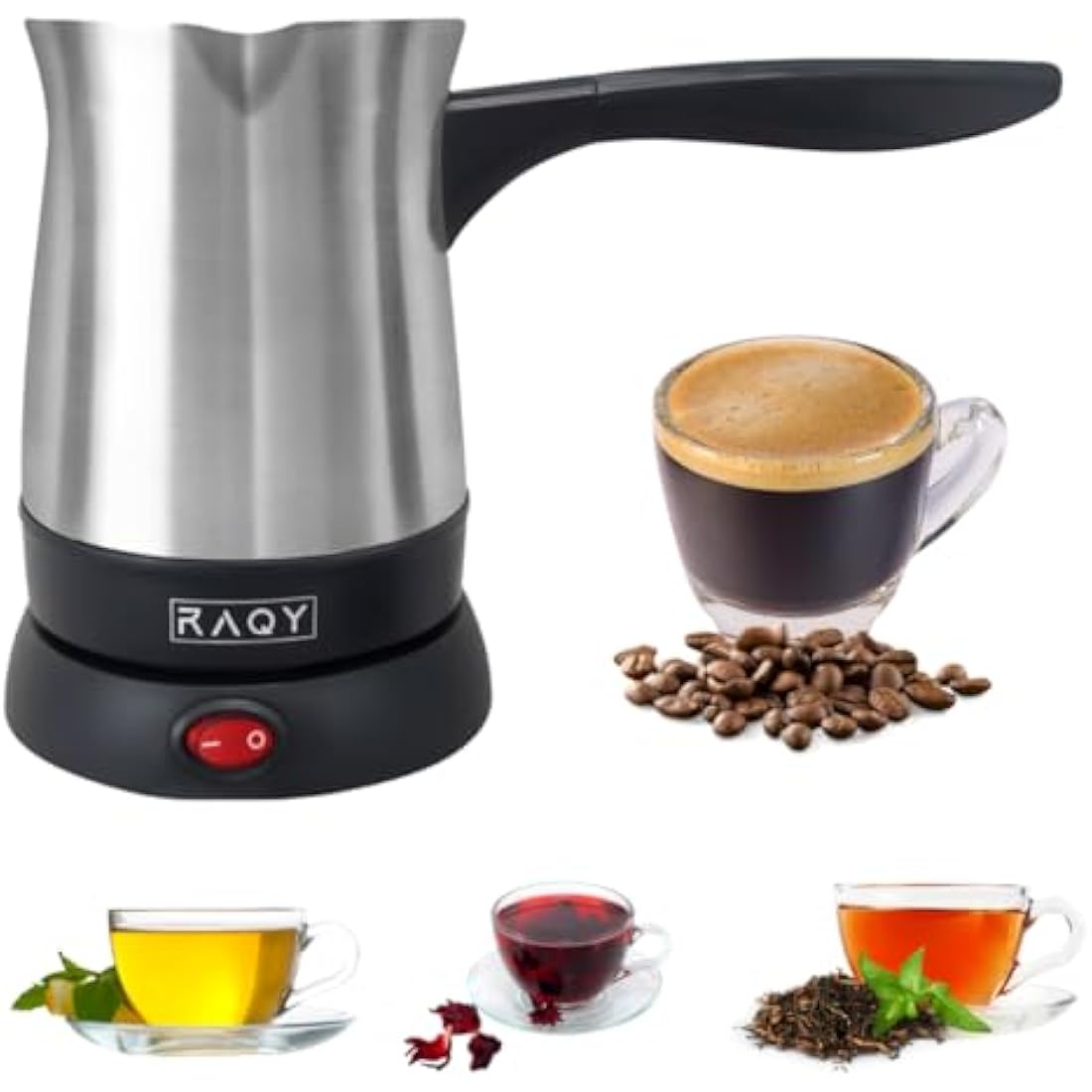 RAQY Electric Turkish Coffee Maker | 500ml Stainless Steel Boiler