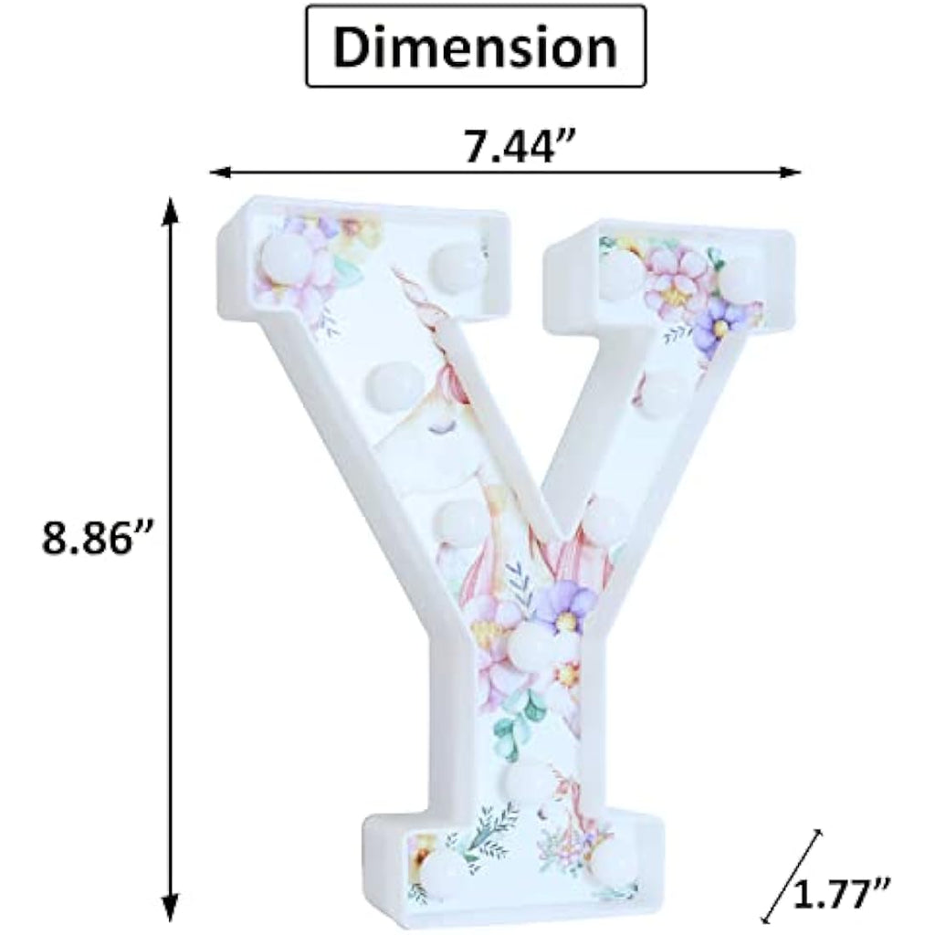 Vimlits Unicorn LED Light Up Letter Y – Warm White Bedroom Wall Decor