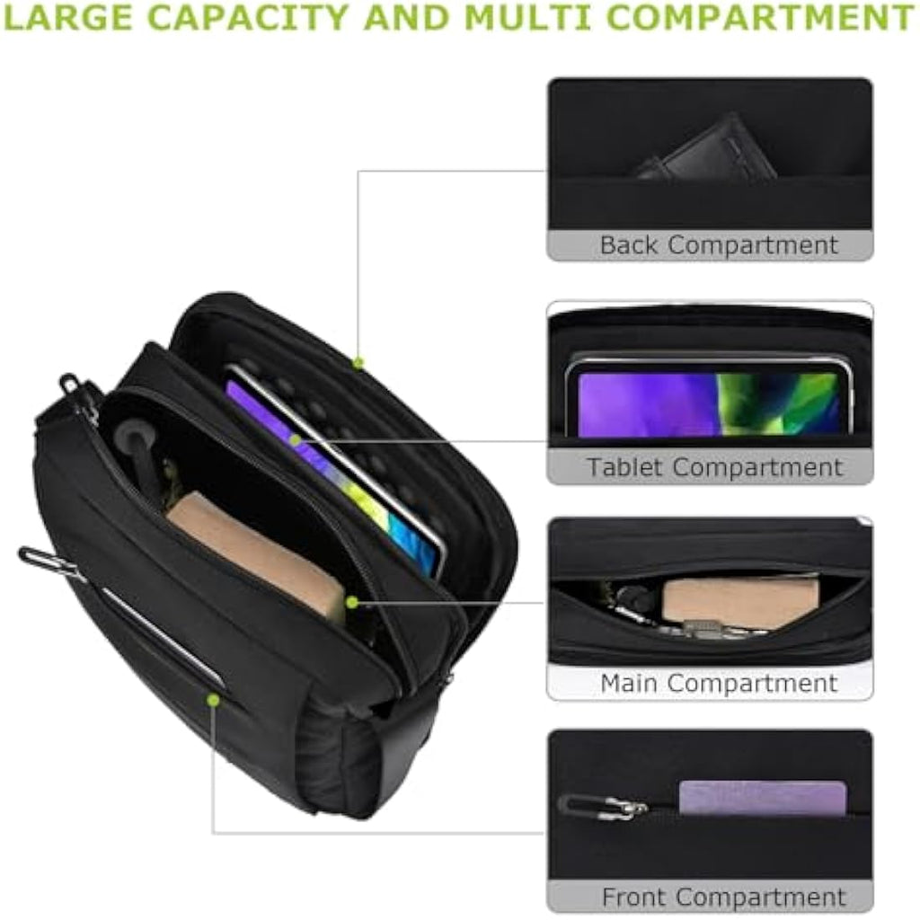UBAYEE Men's Shoulder Bag | RFID Blocking 11 Inch Tablet Messenger