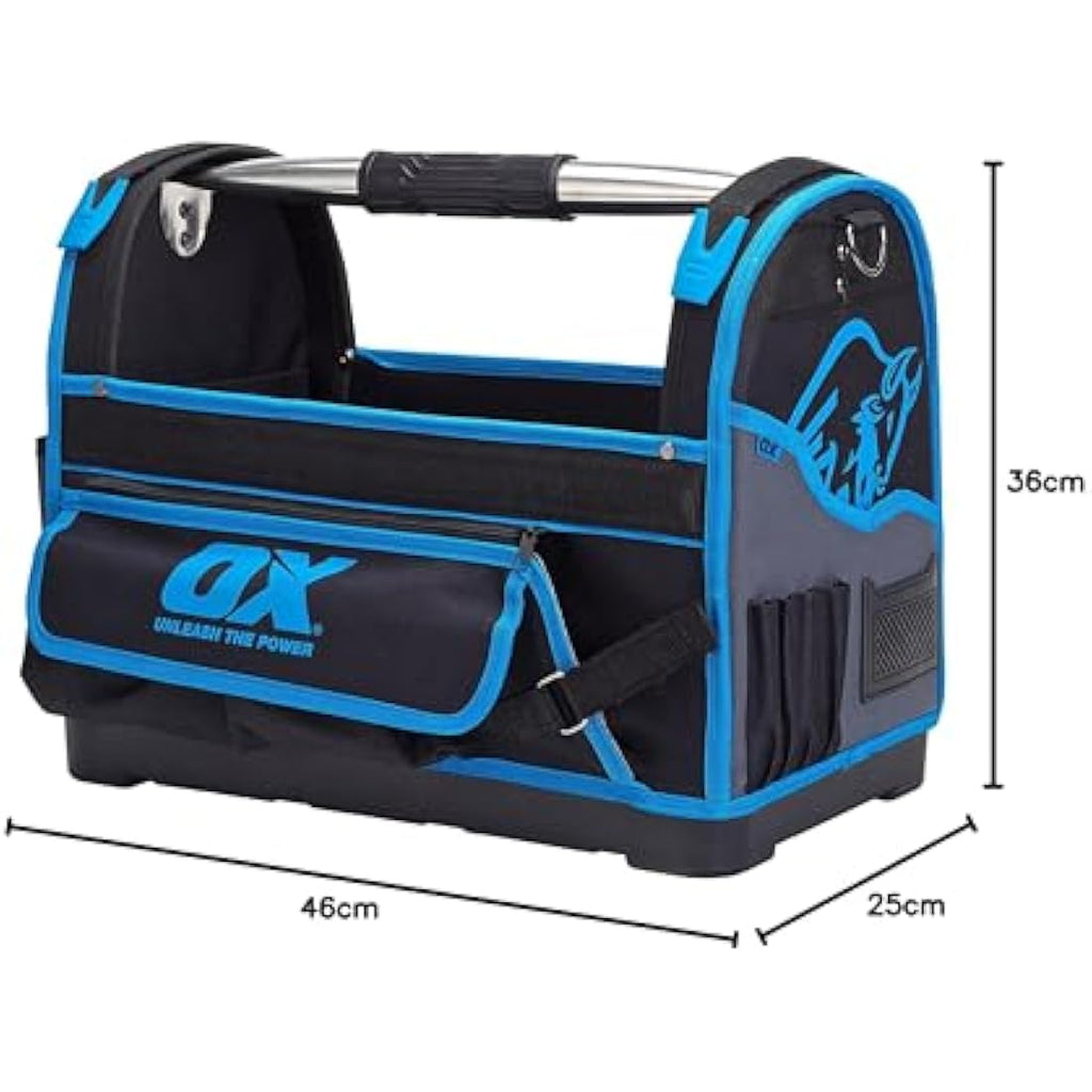 OX Pro 18" Open Tool Tote – Heavy-Duty Professional Construction Bag