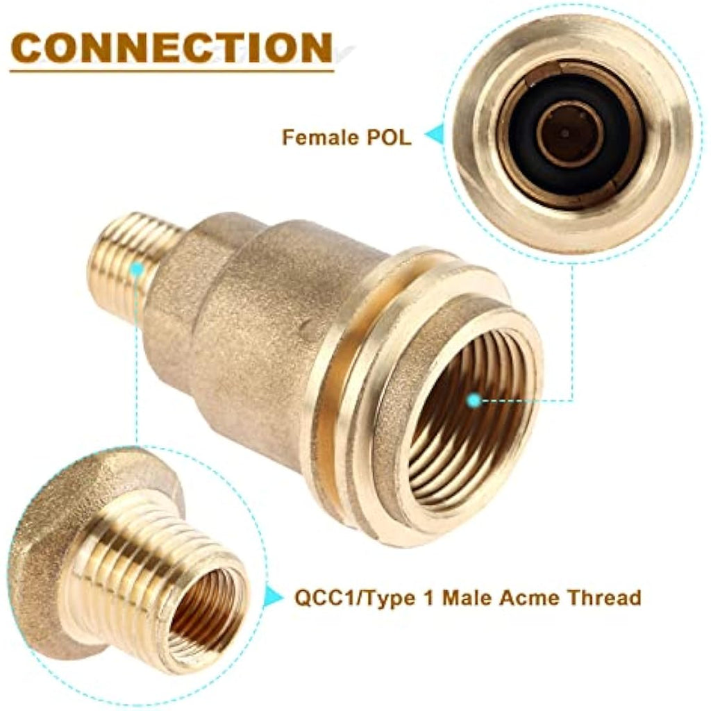 Brass QCC1 Propane Adapter – 1/4 Inch Male Pipe Thread