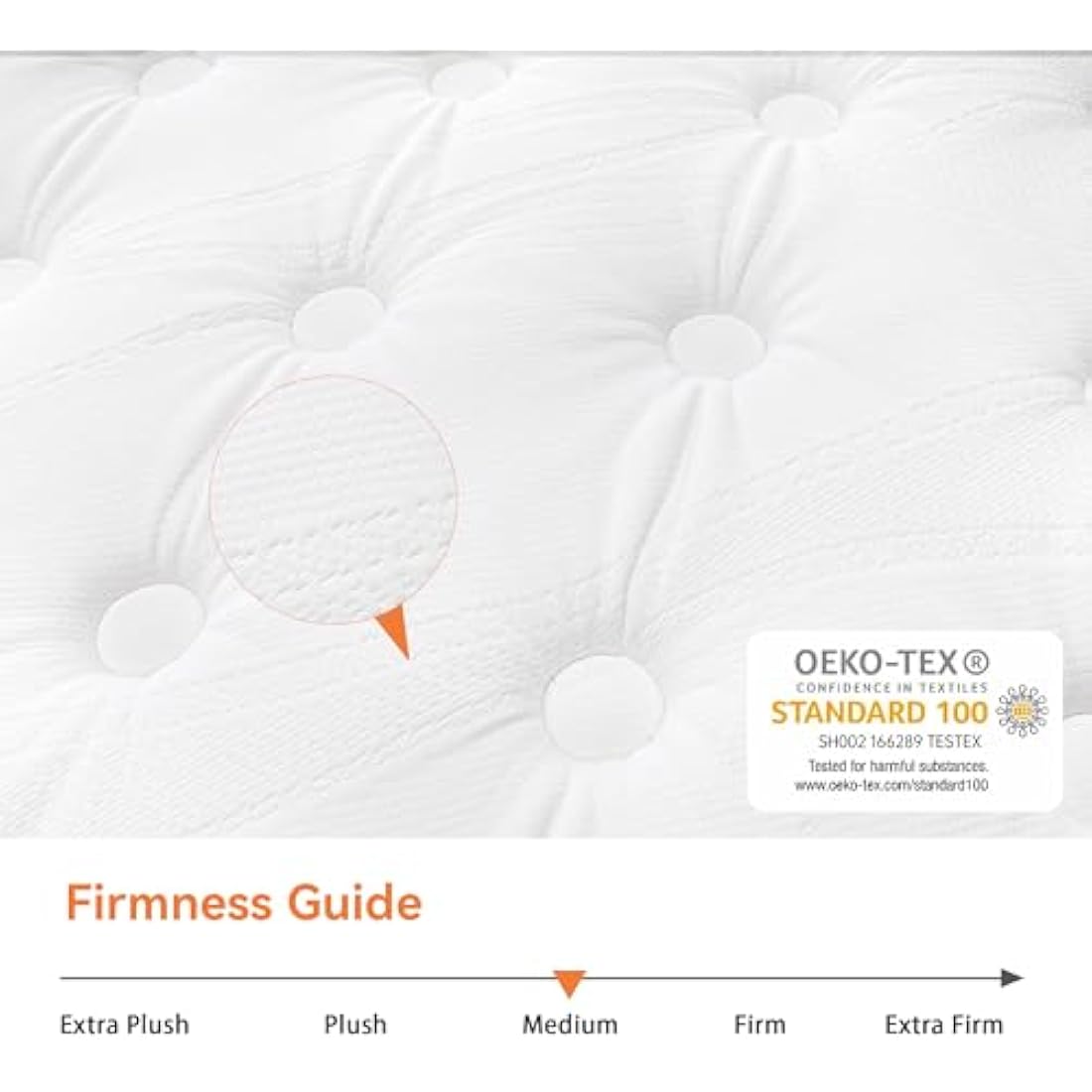 TeQsli 3FT Single Hybrid Mattress | 10 Inch Gel Memory Foam & Pocket Sprung