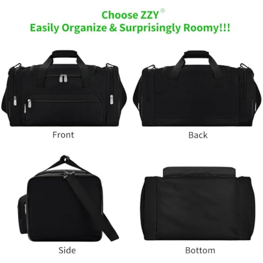 Jolof Store Gym Duffle Bag – 40L Multi-Pocket Sport Holdall in Black