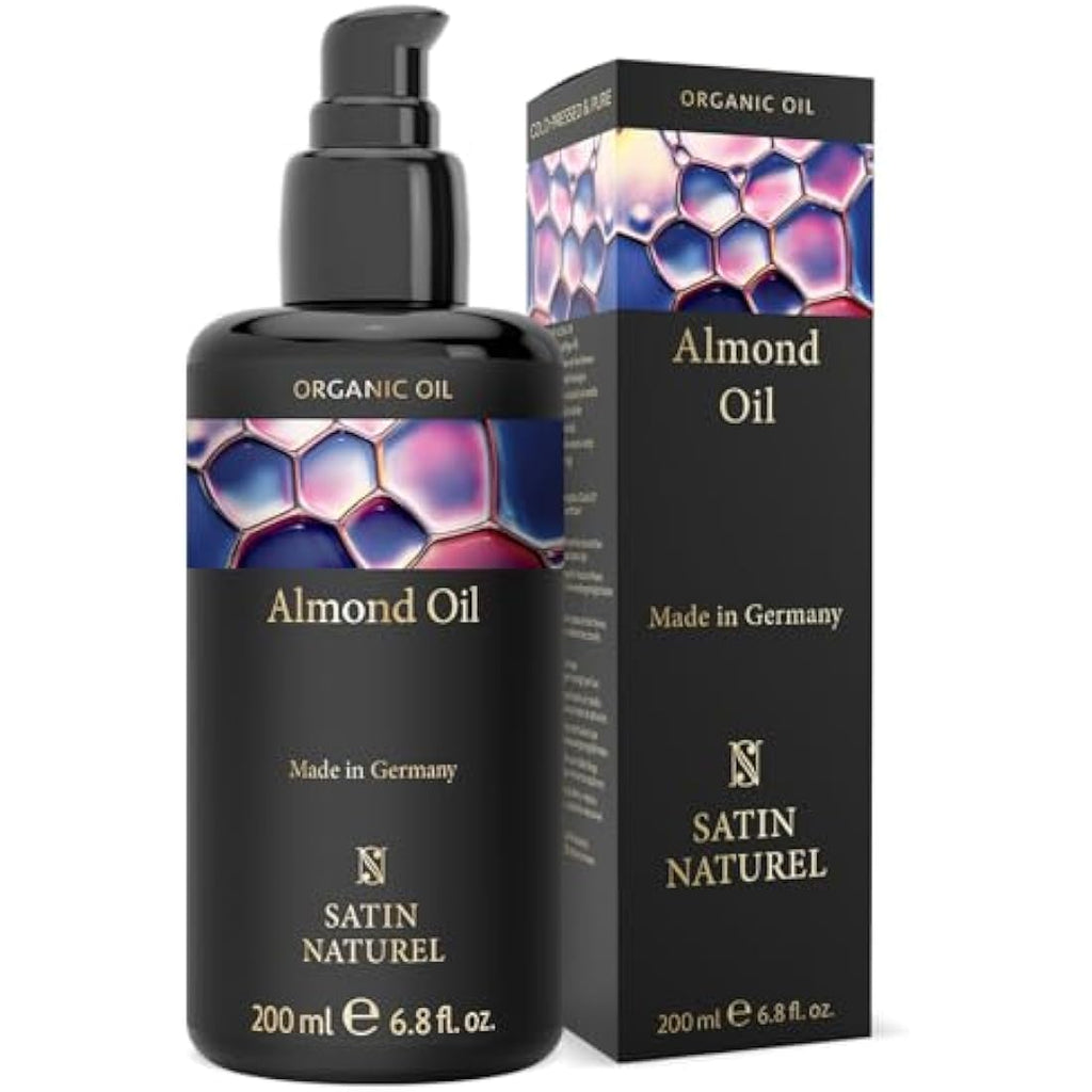 Satin Naturel Organic Almond Oil – 200ml Cold-Pressed Vegan Skin Care