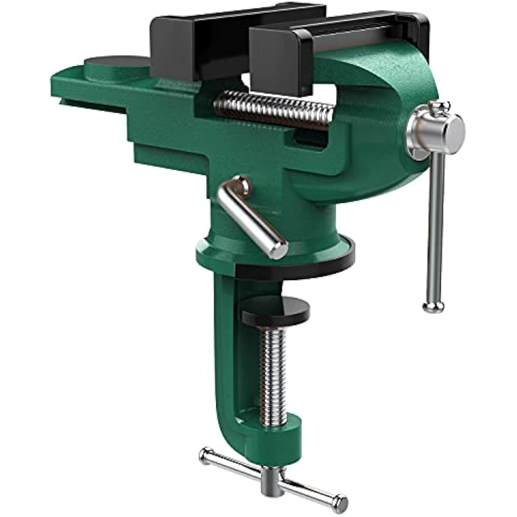 Nuovoware 70mm Table Vise | 360° Swivel Base Cast Iron Bench Clamp