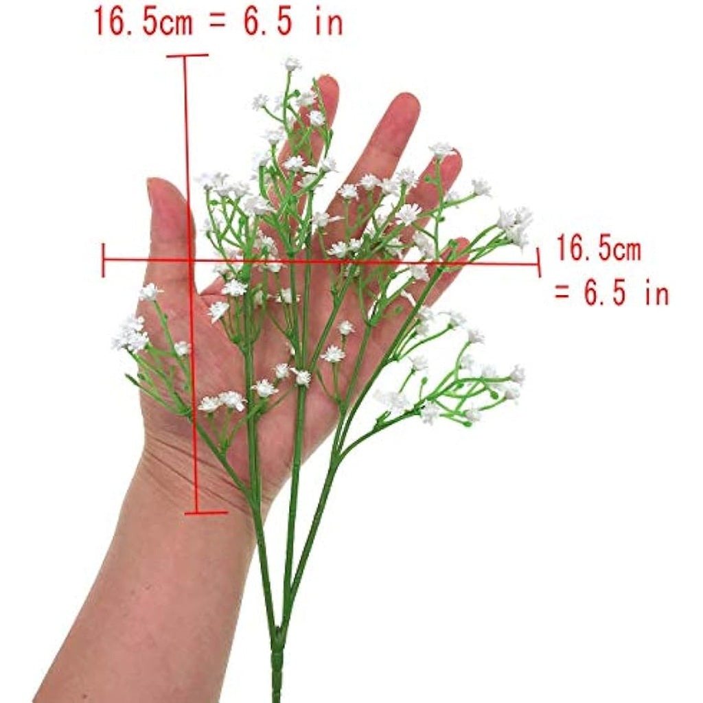 White Baby's Breath Artificial Flowers - 9 Stems Gypsophila