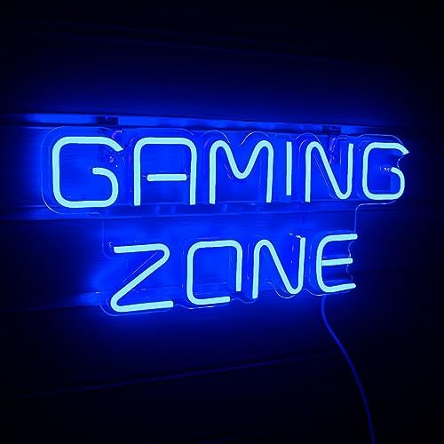 ineonlife Gaming Zone Neon Sign – Blue LED Wall Decor for Game Rooms