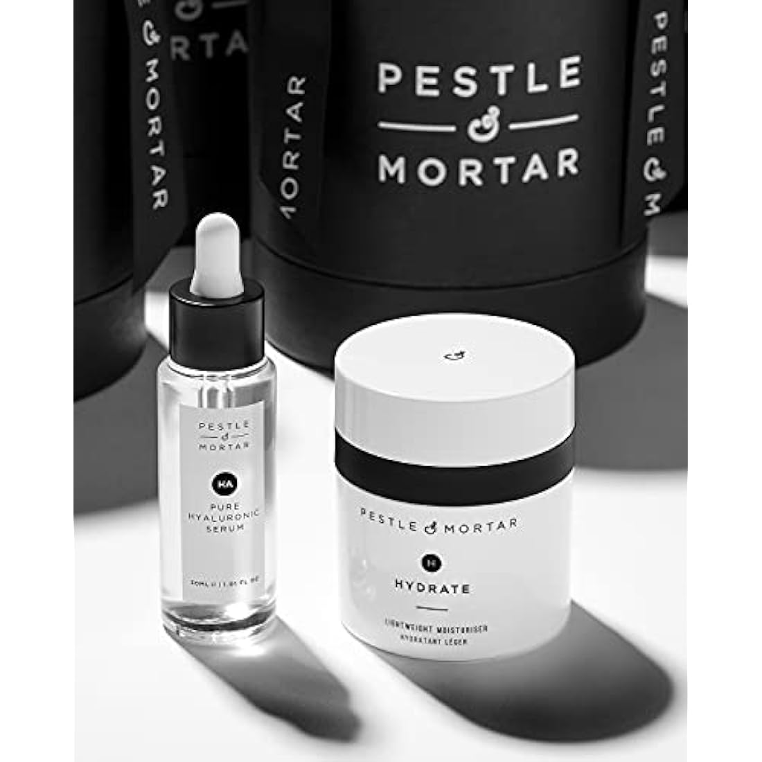 Pestle & Mortar Hydrating Duo – Hyaluronic Serum & Peptide Moisturiser