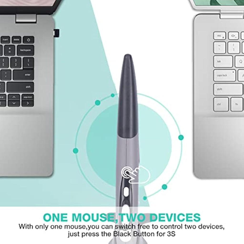 ASHATA Wireless Optical Pen Mouse – 1600 DPI Ergonomic Stylus for PC