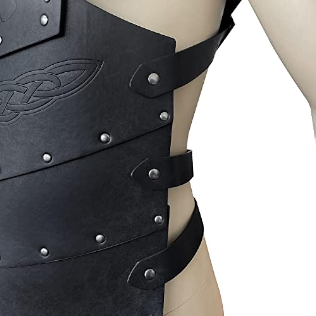 HiiFeuer Viking Chest Armor – Faux Leather Medieval Knight LARP Vest
